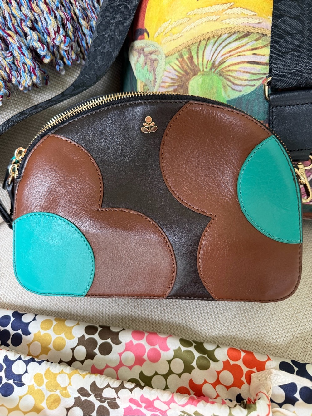 Orla Kiely Babaluna crossbody bag.